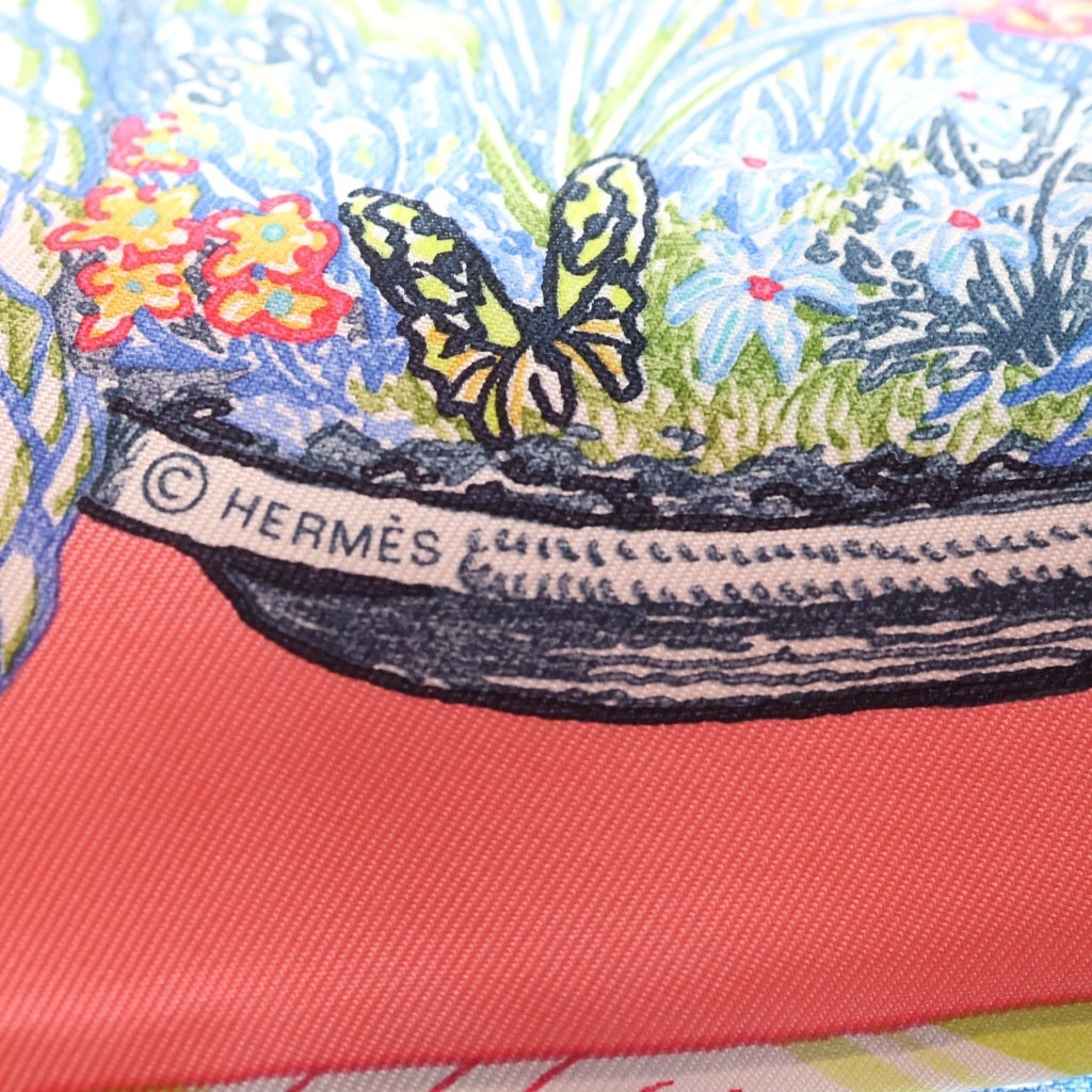 HERMES(エルメス) カレ90 CHEVALOSCOPE シュバロスコープ シルク ピンク レディース