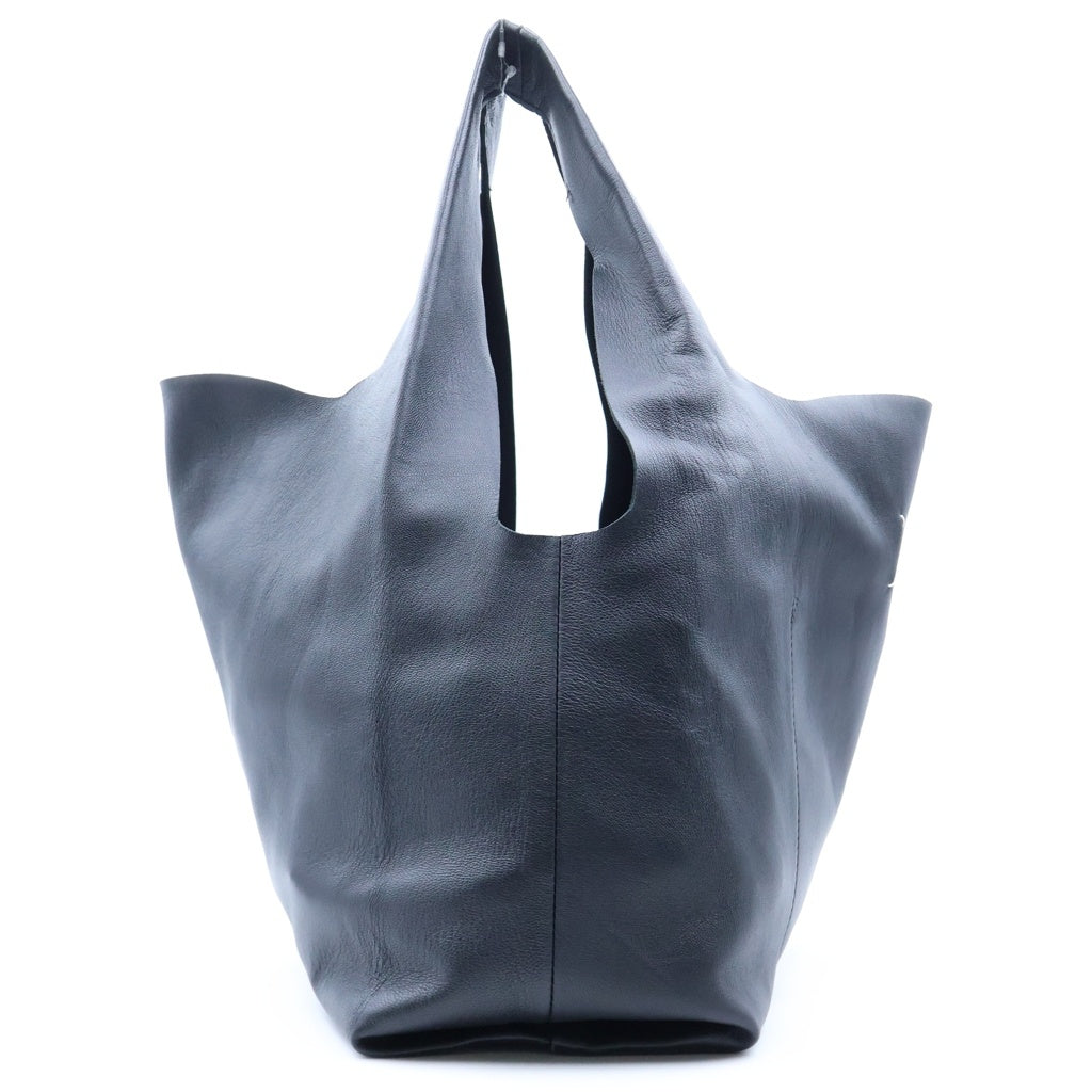 Maison Margiela(メゾンマルジェラ) ショッピングバッグ レザー トートバッグ ブラック S55WC0130 レディース