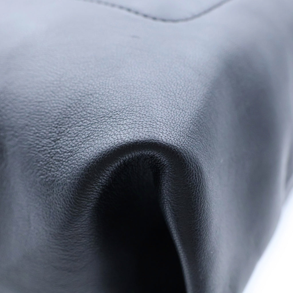 Maison Margiela(メゾンマルジェラ) ショッピングバッグ レザー トートバッグ ブラック S55WC0130 レディース