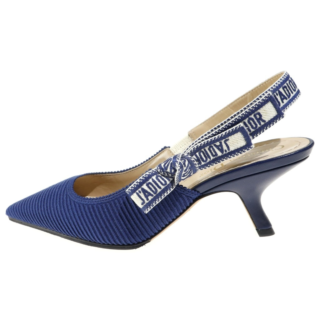 Christian Dior(クリスチャンディオール) スリングバッグヒールパンプス ブルー レディース