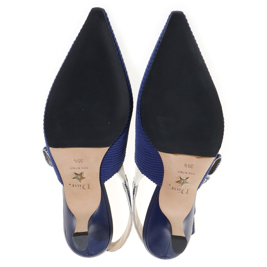 Christian Dior(クリスチャンディオール) スリングバッグヒールパンプス ブルー レディース