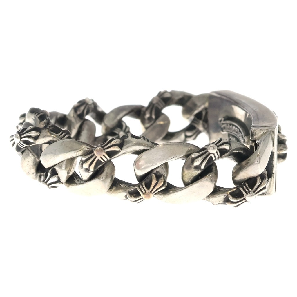 CHROME HEARTS(クロムハーツ) ID FLORAL CRS フローラルクロスIDファンシーリンク ブレスレット 11LINK シルバー BCA166
