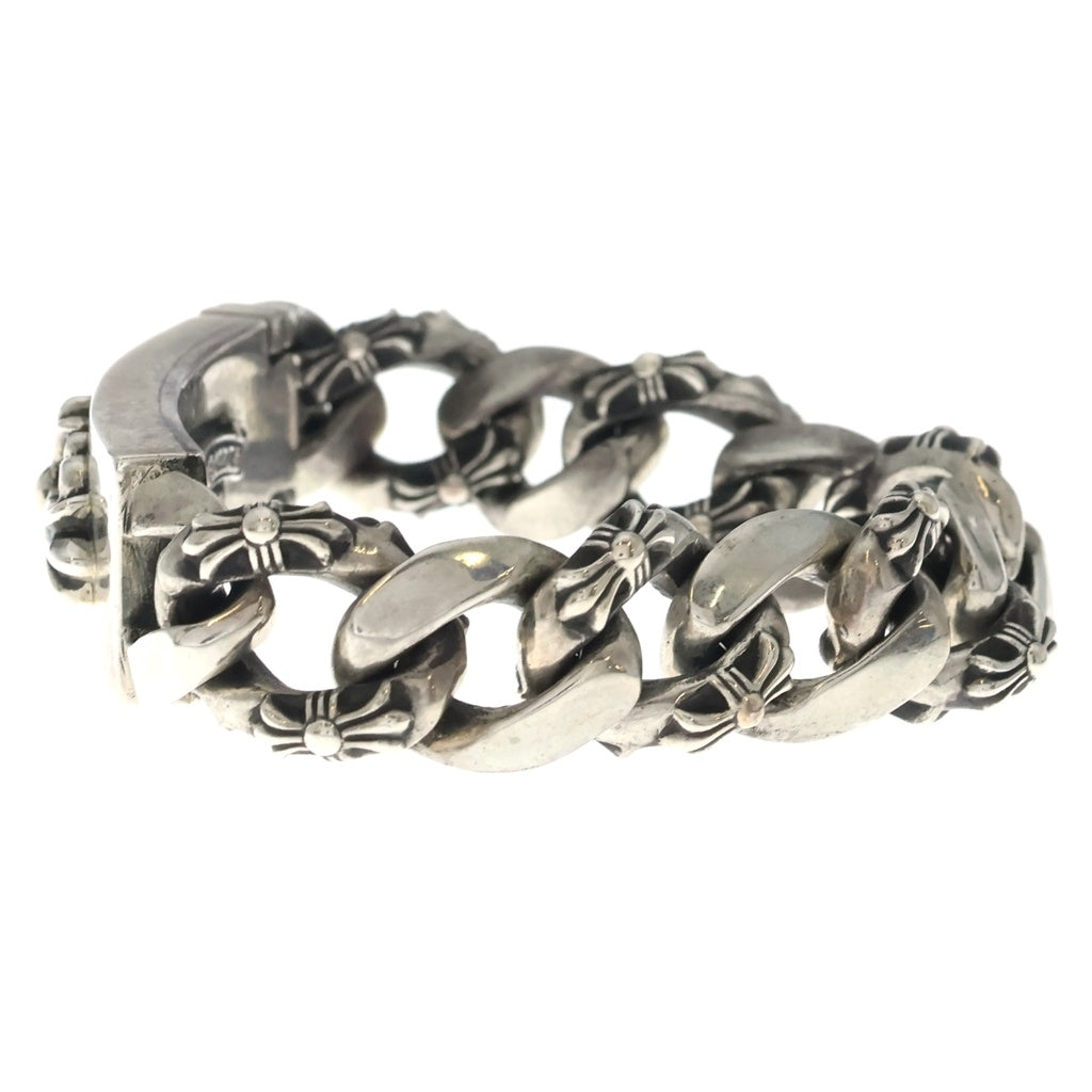 CHROME HEARTS(クロムハーツ) ID FLORAL CRS フローラルクロスIDファンシーリンク ブレスレット 11LINK シルバー BCA166
