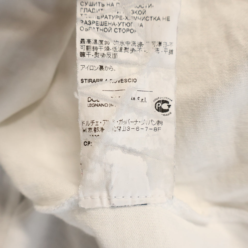 DOLCE & GABBANA(ドルチェアンドガッバーナ) ライティングロゴ 半袖Tシャツ カットソー コットン ホワイト レディース