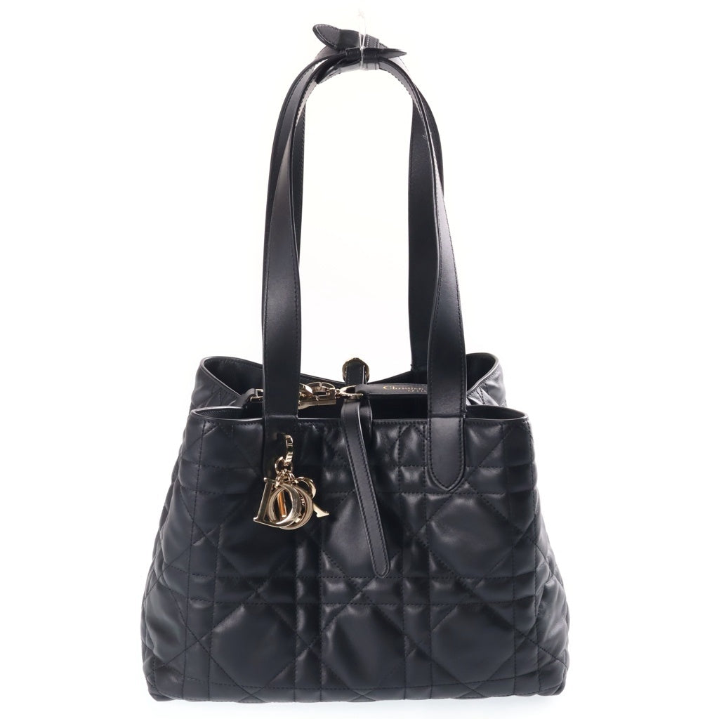 Christian Dior(クリスチャンディオール) トゥジュール ミディアム ハンドバッグ ブラック カーフスキンゴールド金具 レディース