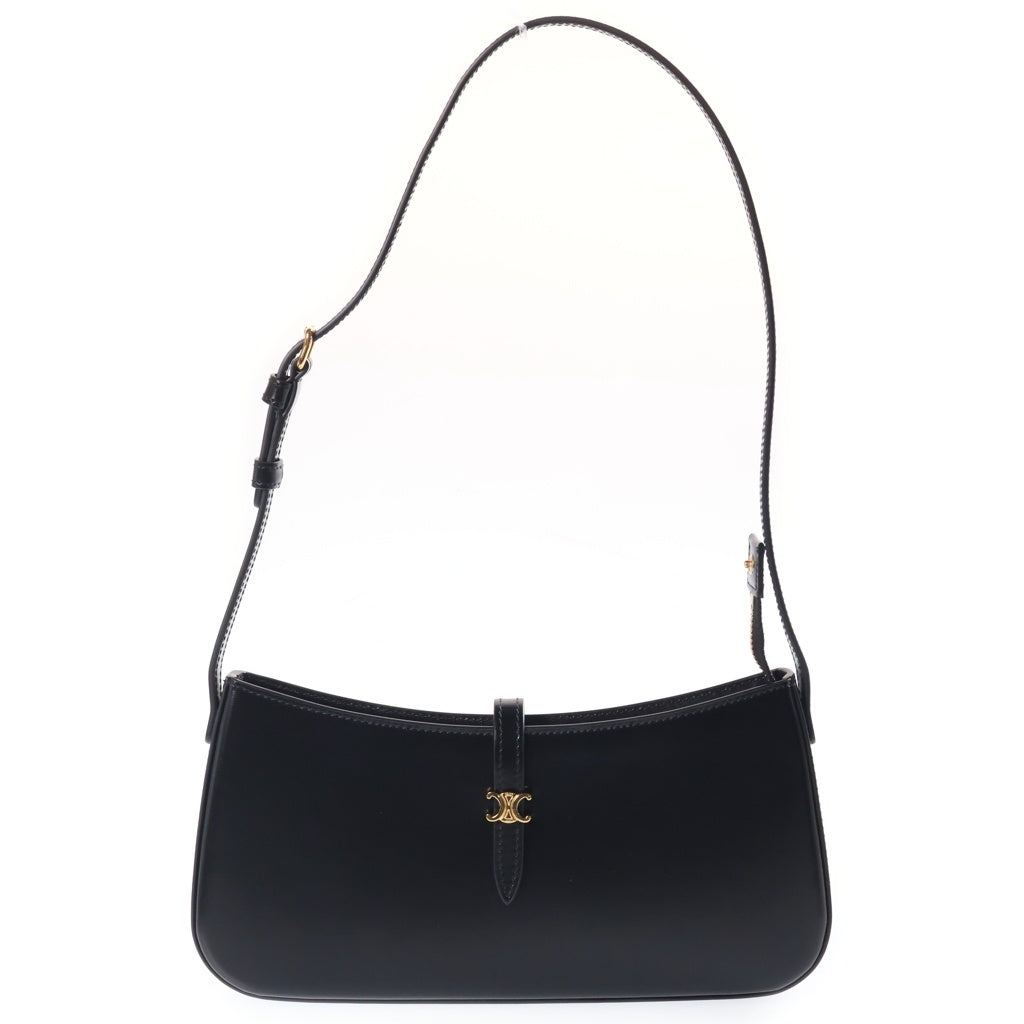 CELINE(セリーヌ) TINA ティナ トリオンフ レザー ワンショルダーバッグ ゴールド金具 ブラック レディース