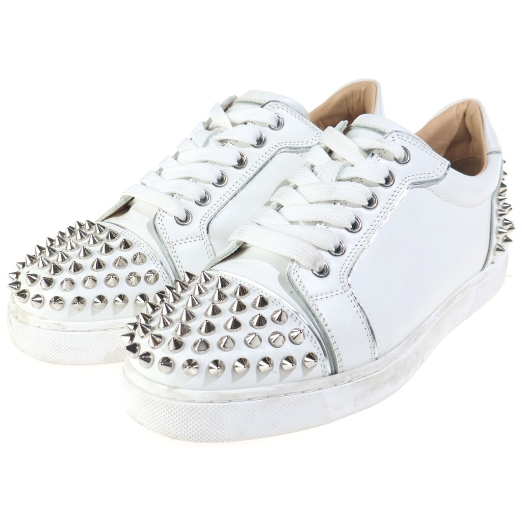 CHRISTIAN LOUBOUTIN(クリスチャンルブタン) VIEIRA 2 FLAT スパイクスタッズ ローカットスニーカー ホワイト 1201525 レディース