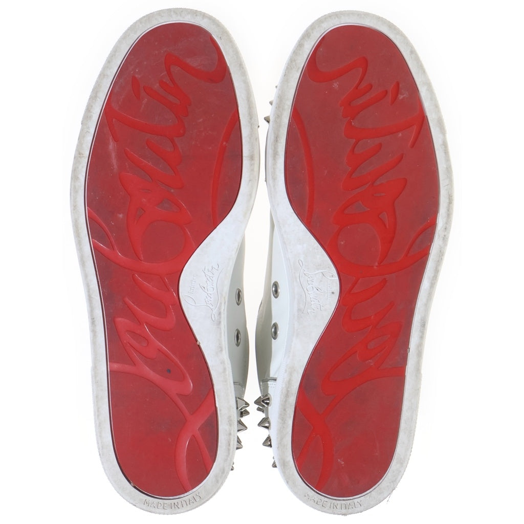 CHRISTIAN LOUBOUTIN(クリスチャンルブタン) VIEIRA 2 FLAT スパイクスタッズ ローカットスニーカー ホワイト 1201525 レディース