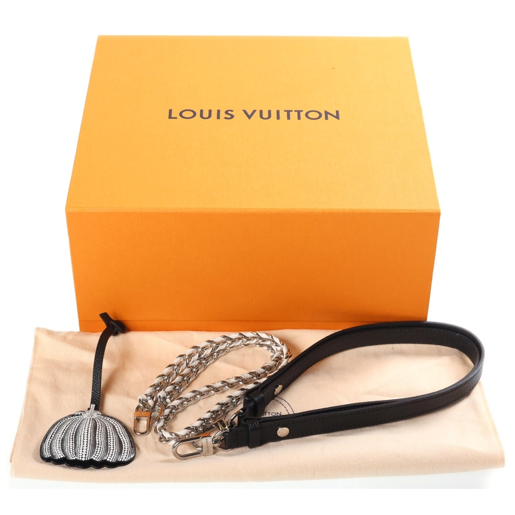 LOUIS VUITTON(ルイヴィトン) LV×YK ミュルティ ポシェット アクセソワール ショルダーバッグ 草間彌生コラボ モノグラム アンプラント レザー ブラック/ホワイト M46410 レディース