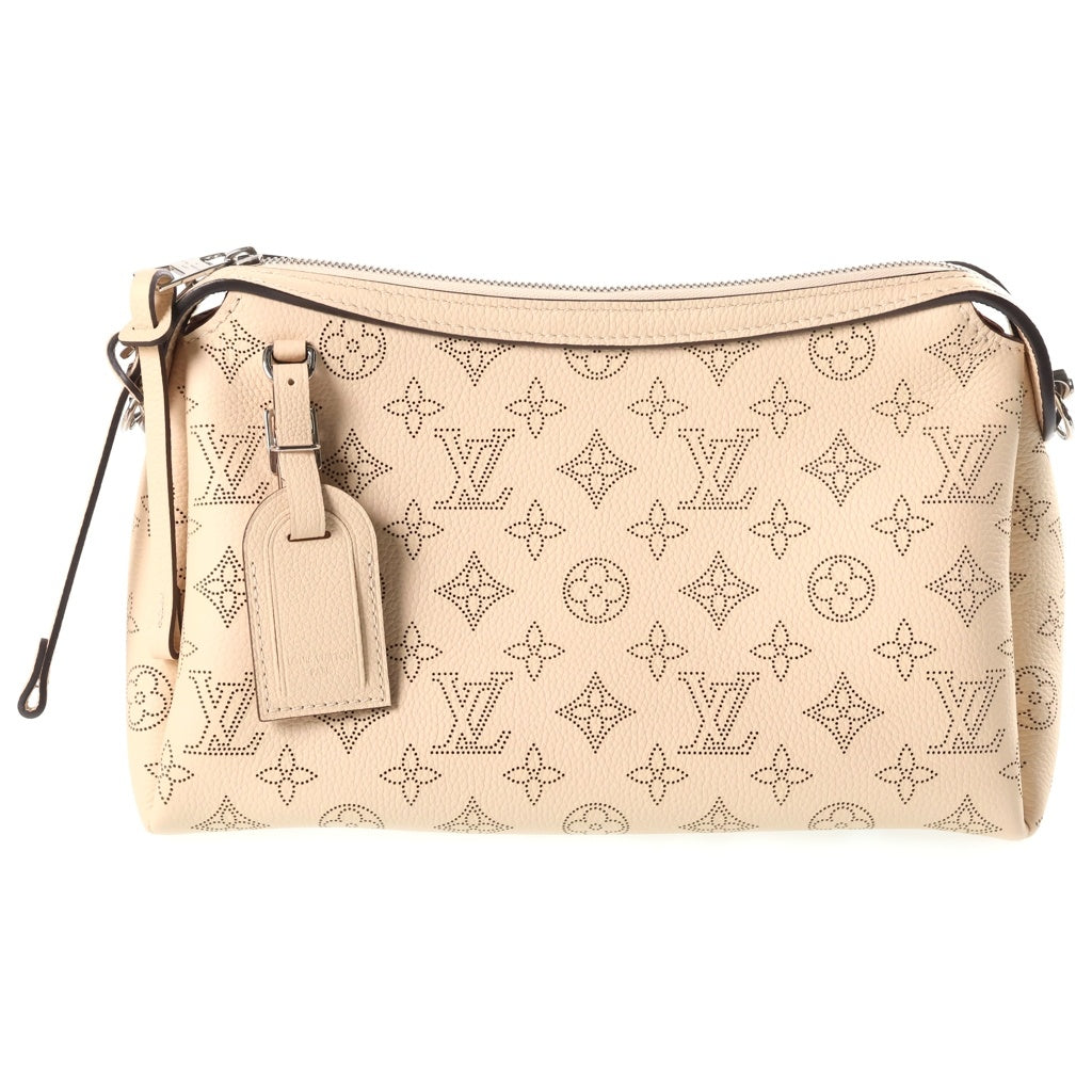 LOUIS VUITTON(ルイヴィトン) マヒナ ハンド・イット・オールPM 2WAYチェーンハンドバッグ ショルダーバッグ ベージュ レザー M24255 シルバー金具 レディース