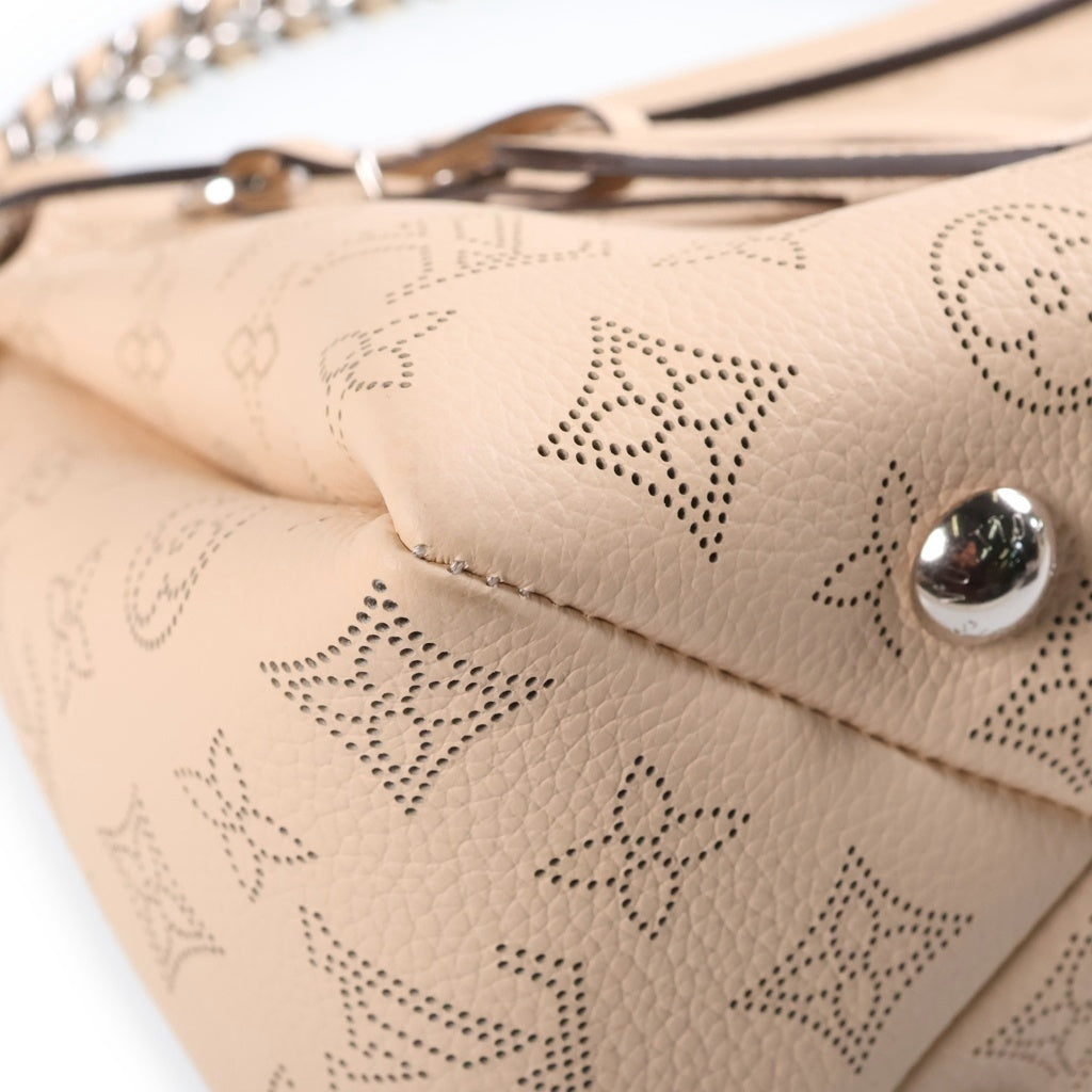 LOUIS VUITTON(ルイヴィトン) マヒナ ハンド・イット・オールPM 2WAYチェーンハンドバッグ ショルダーバッグ ベージュ レザー M24255 シルバー金具 レディース