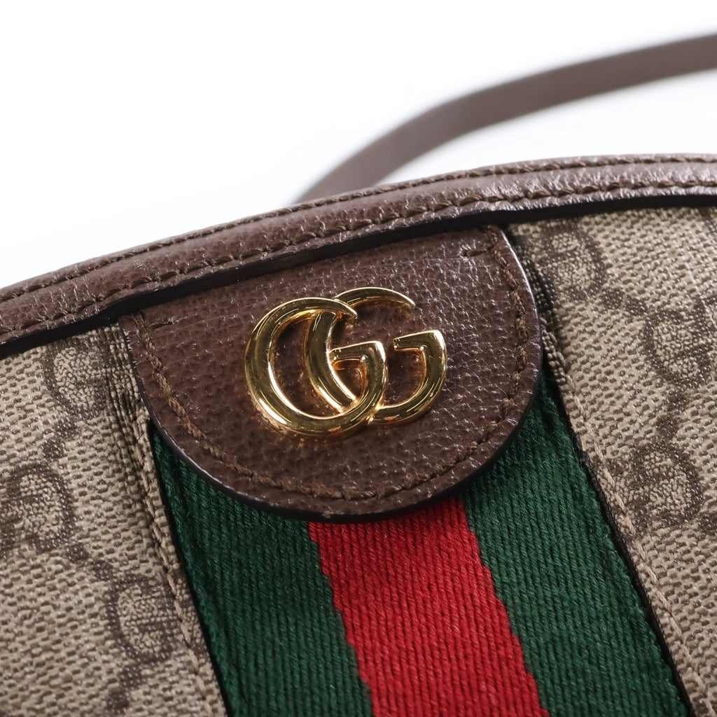 GUCCI(グッチ) GGスプリーム ショルダーバック ブラウン PVCレザー 499621 レディース