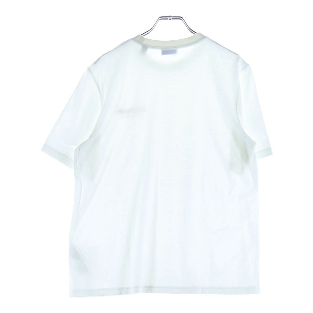 BURBERRY(バーバリー) ロゴプリント 半袖カットソー Tシャツ ホワイト コットン