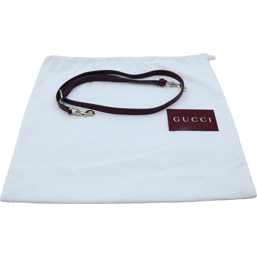 GUCCI(グッチ) オフィディア ミニボストンバッグ ハンドバッグ レッド レザー×キャンバス 772061 レディース