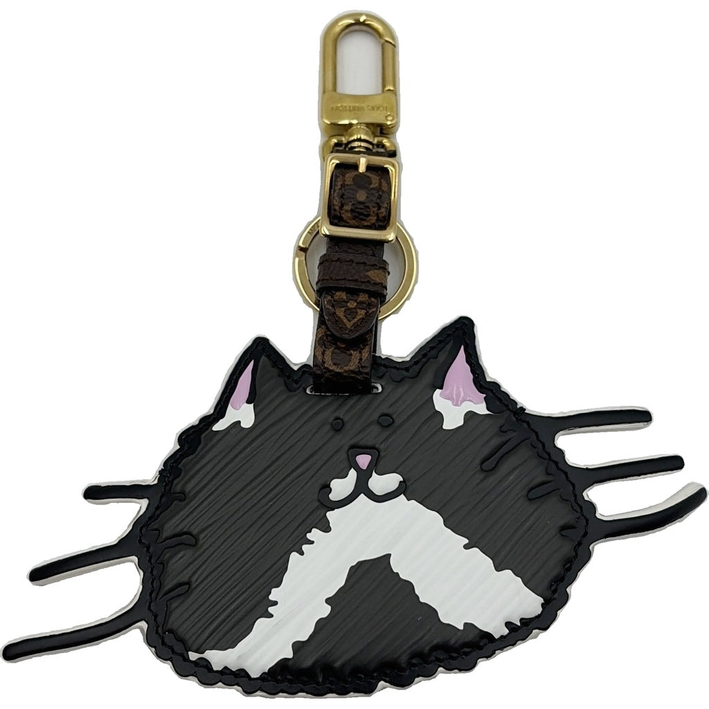 LOUIS VUITTON(ルイヴィトン) モノグラム ポルトアドレス キャットグラム チャーム ブラウン/グレー PVCレザー MP2282 レディース