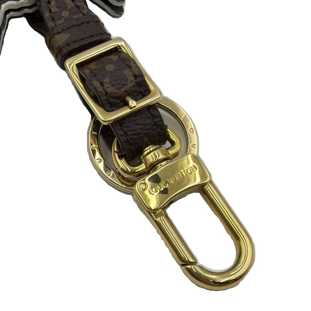 LOUIS VUITTON(ルイヴィトン) モノグラム ポルトアドレス キャットグラム チャーム ブラウン/グレー PVCレザー MP2282 レディース