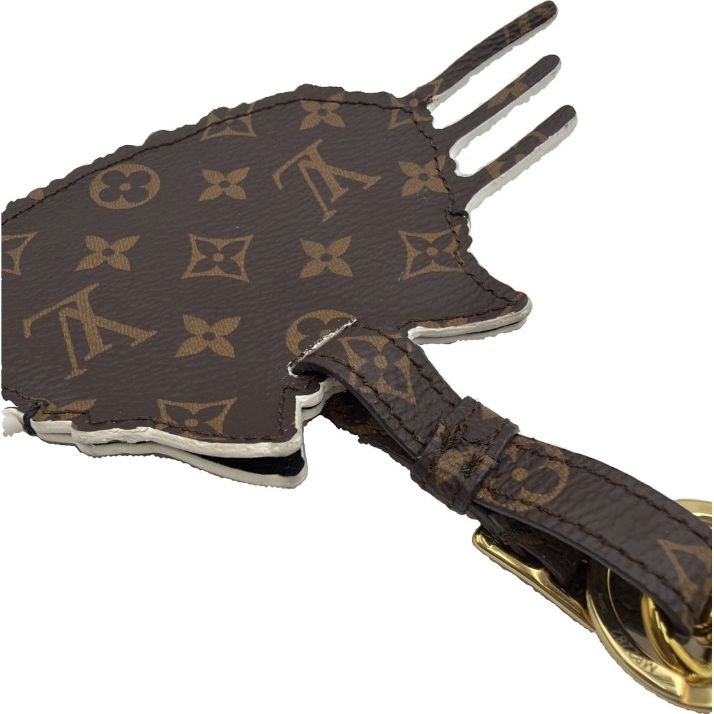 LOUIS VUITTON(ルイヴィトン) モノグラム ポルトアドレス キャットグラム チャーム ブラウン/グレー PVCレザー MP2282 レディース