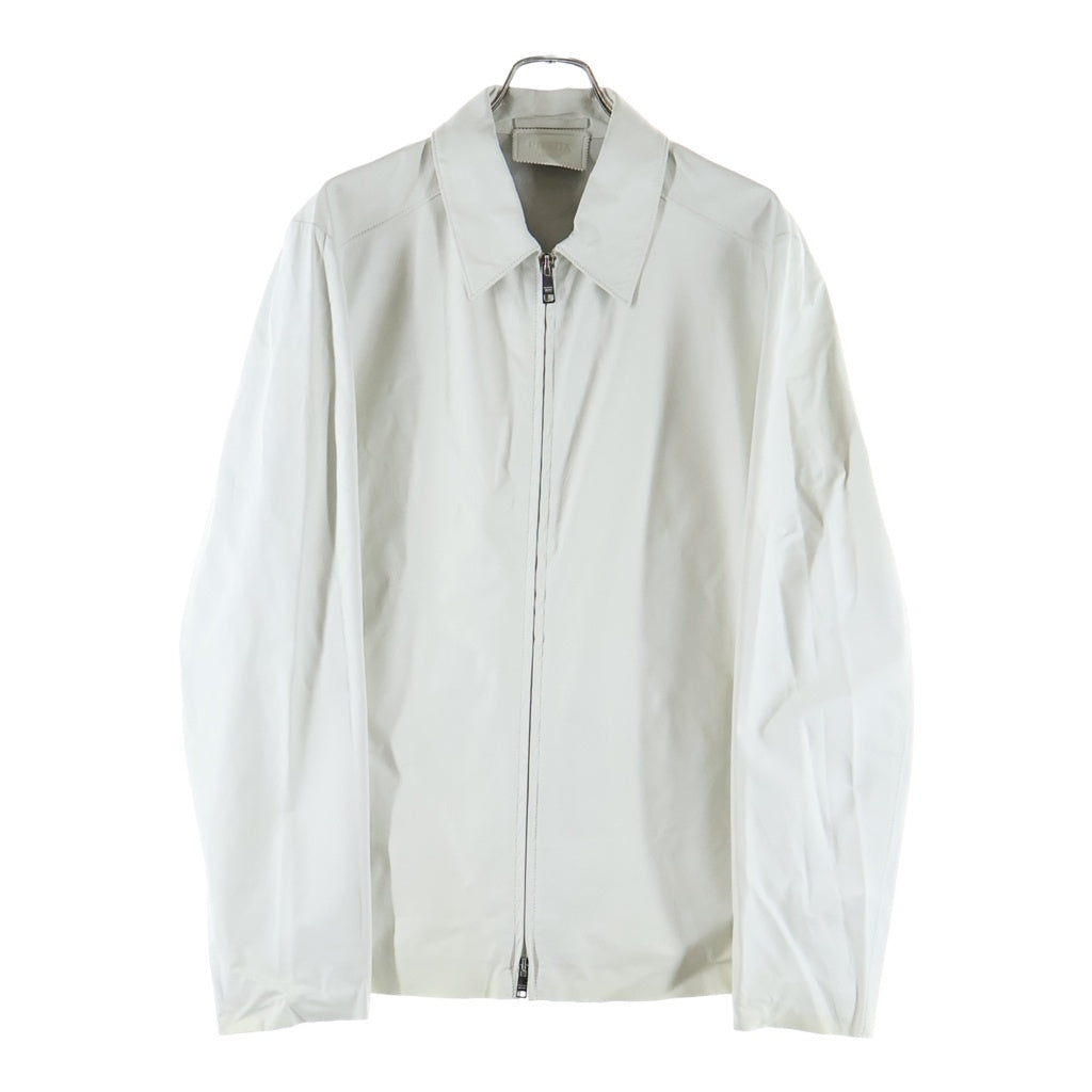 PRADA(プラダ) Nappa Leather Blouson Jacket ナッパレザー ジップアップ ブルゾン ジャケット ホワイト UPW492
