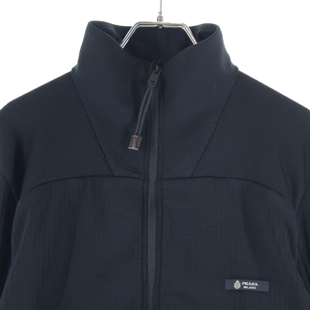 PRADA(プラダ) 25AW TECHNICAL FABRIC SWEATSHIRT テクニカル ファブリック スウェットシャツ ジップアップ トラックジャケット ブラック UJL85C