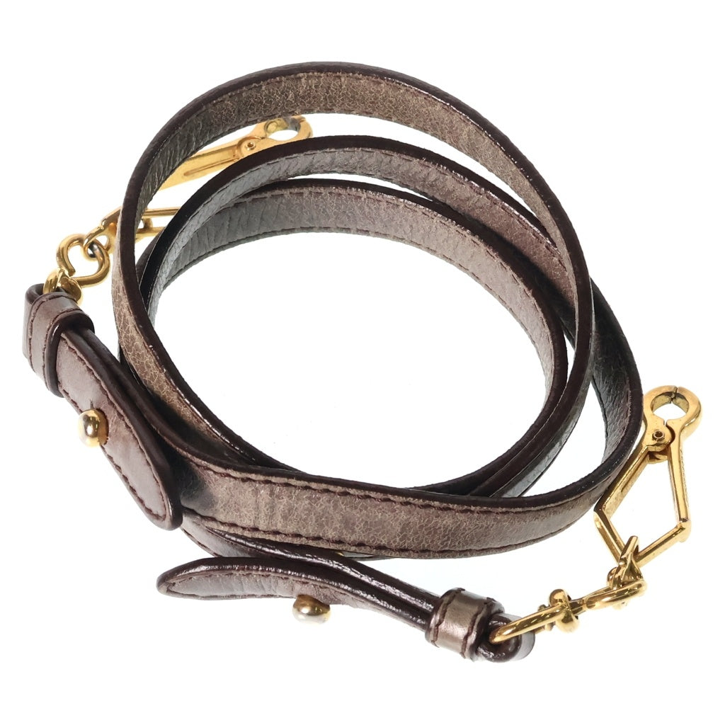 miumiu(ミュウミュウ) ヴィッテロリュクス 2WAYハンドバッグ ショルダーバッグ カーキグリーン レザー ゴールド金具 レディース