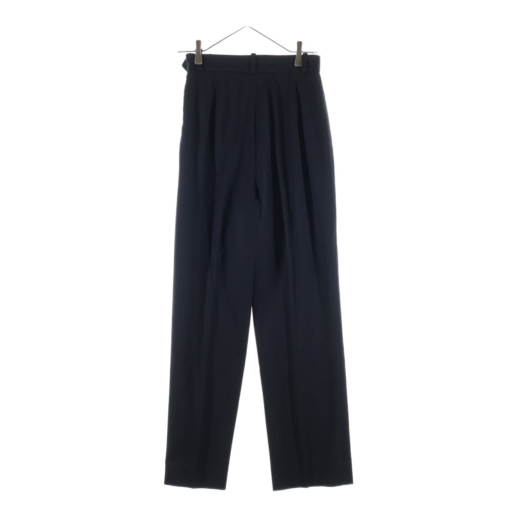 HERMES(エルメス) ウール ストレッチ スラックスパンツ ブラック レディース