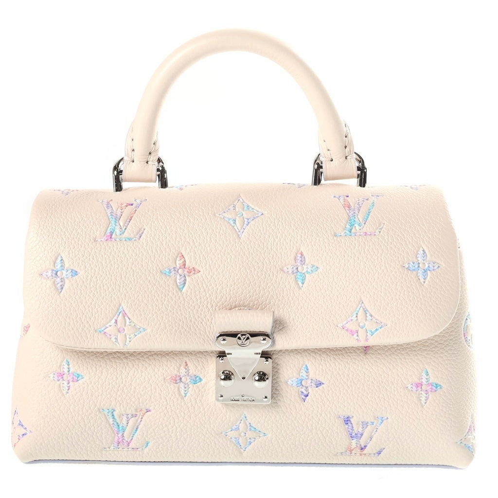 LOUIS VUITTON(ルイヴィトン) ナノ・マドレーヌ ハンドバッグ 2WAYショルダー モノグラム アンプラント レザー アイボリー/パープル M2A374 レディース