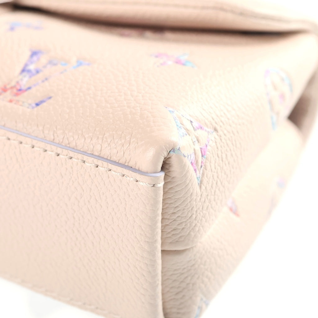 LOUIS VUITTON(ルイヴィトン) ナノ・マドレーヌ ハンドバッグ 2WAYショルダー モノグラム アンプラント レザー アイボリー/パープル M2A374 レディース