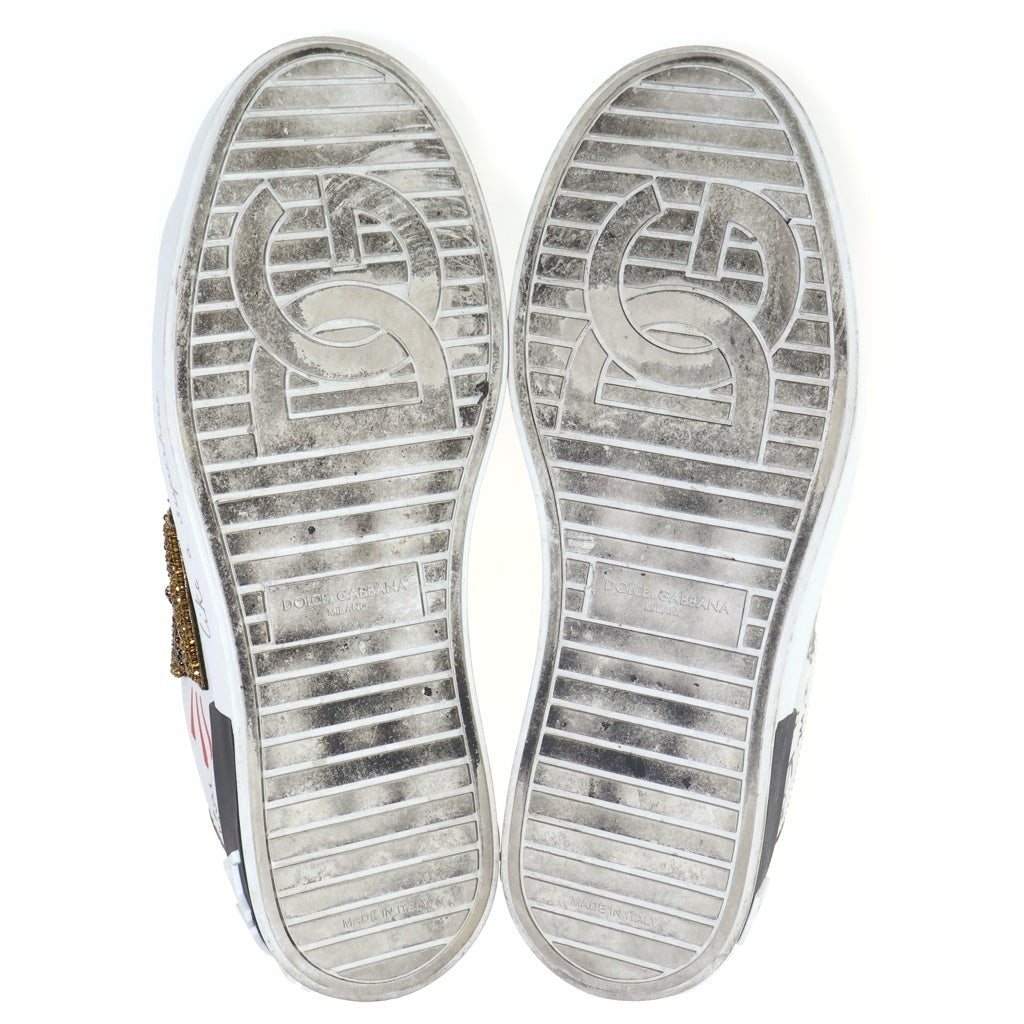 DOLCE & GABBANA(ドルチェアンドガッバーナ) ポルトフィーノ クラウンパッチ スニーカー ホワイト CS1570 AZ268