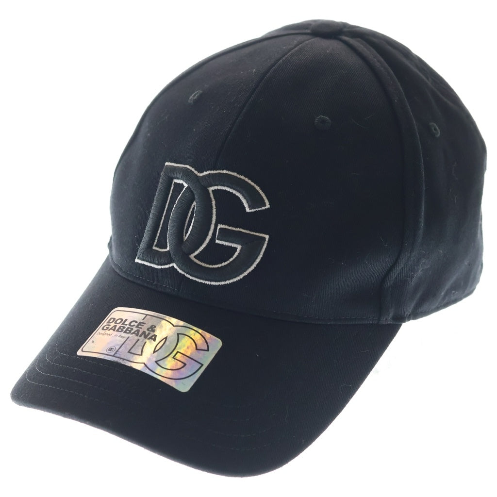 DOLCE & GABBANA(ドルチェアンドガッバーナ) ベースボールキャップ ブラック コットン 帽子 HA GH590Z GI334