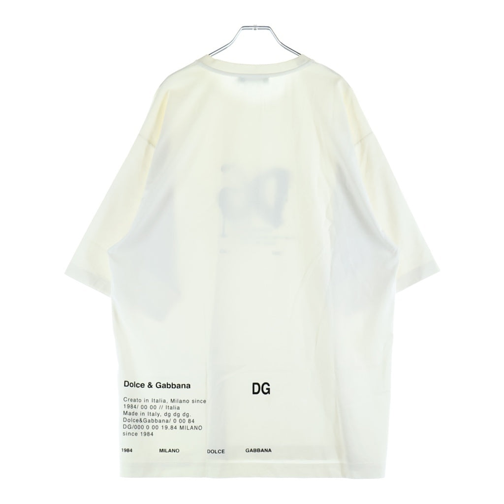 DOLCE & GABBANA(ドルチェアンドガッバーナ) DGロゴ オーバーサイズTシャツ ホワイト コットン G8NG3T FUGK4 E