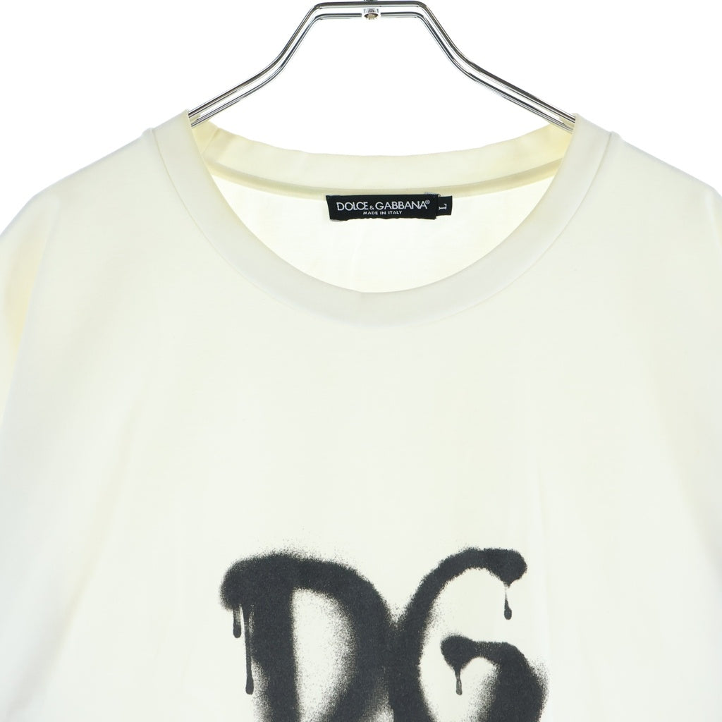 DOLCE & GABBANA(ドルチェアンドガッバーナ) DGロゴ オーバーサイズTシャツ ホワイト コットン G8NG3T FUGK4 E