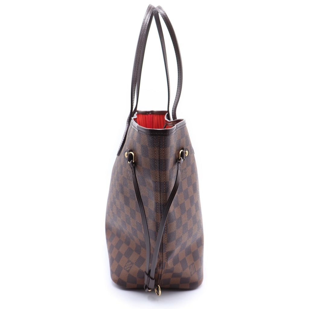 LOUIS VUITTON(ルイヴィトン) ダミエ ネヴァーフルMM ハンドバッグ トートバッグ ブラウン レザー×PVC N51105 ゴールド金具