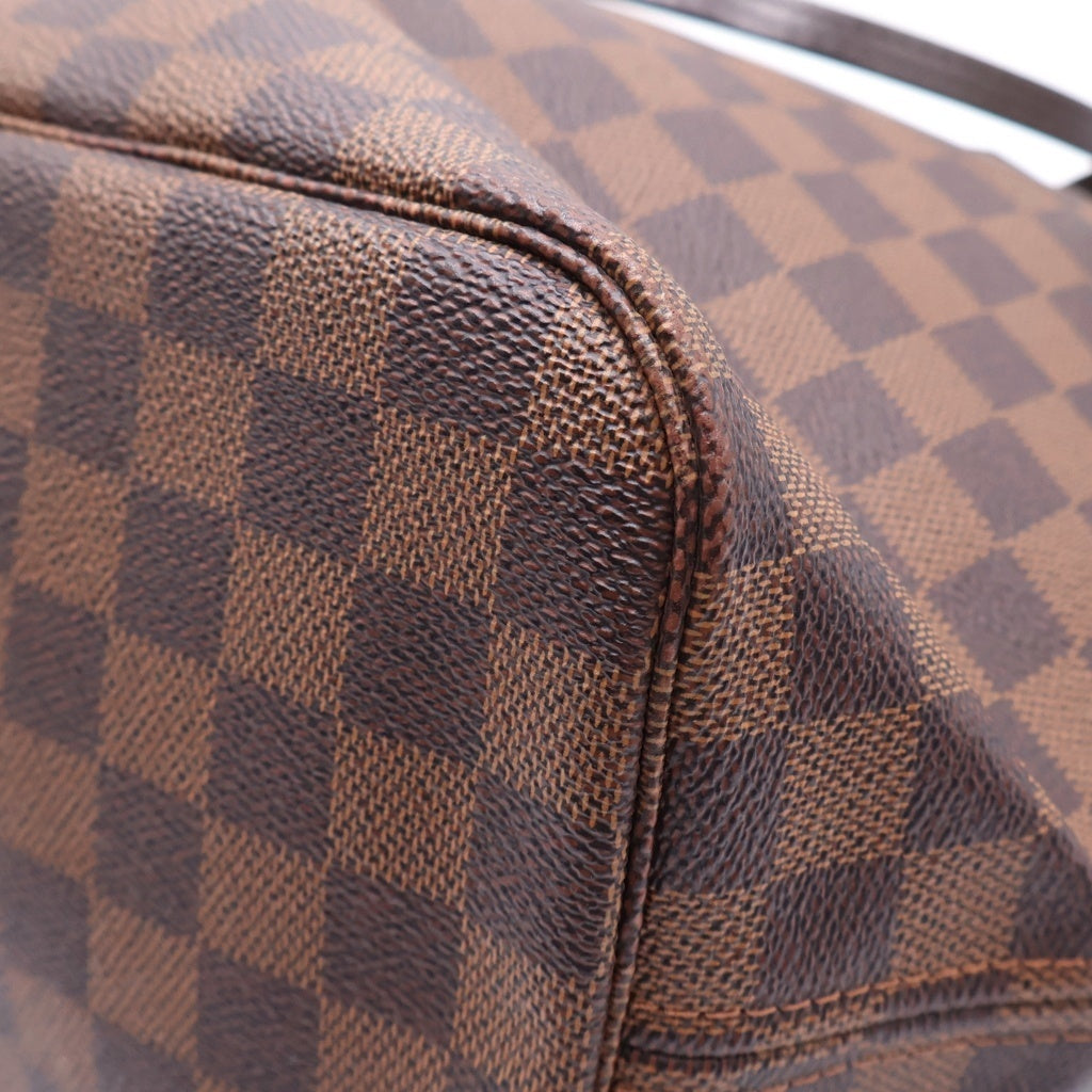 LOUIS VUITTON(ルイヴィトン) ダミエ ネヴァーフルMM ハンドバッグ トートバッグ ブラウン レザー×PVC N51105 ゴールド金具
