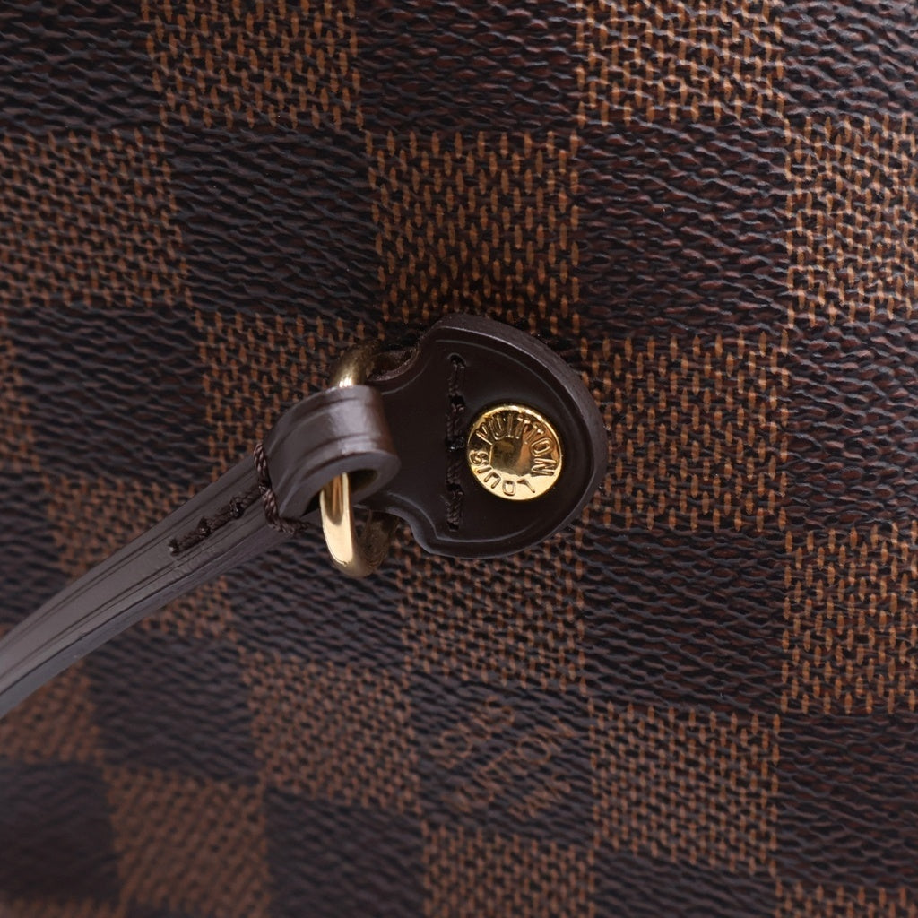LOUIS VUITTON(ルイヴィトン) ダミエ ネヴァーフルMM ハンドバッグ トートバッグ ブラウン レザー×PVC N51105 ゴールド金具