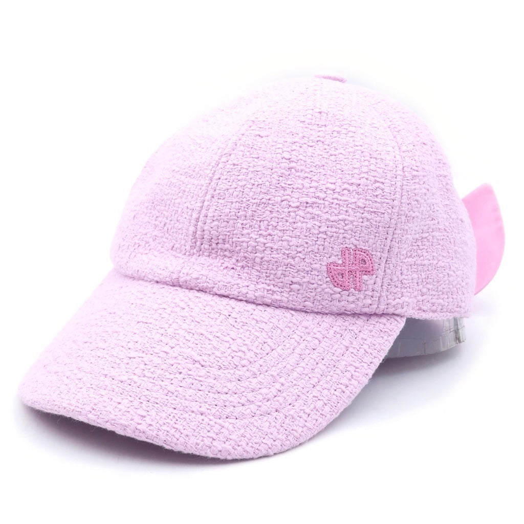 PATOU(パトゥー) 26SS リボンディテール コットン キャップ 帽子 ピンク AC111-0241 レディース