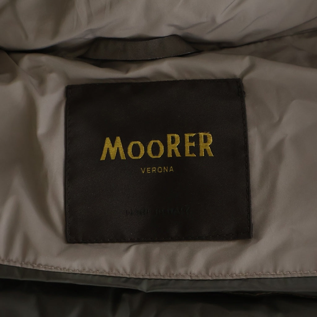 MOORER(ムーレー) ファーフードダウンジャケット ブラウン レディース