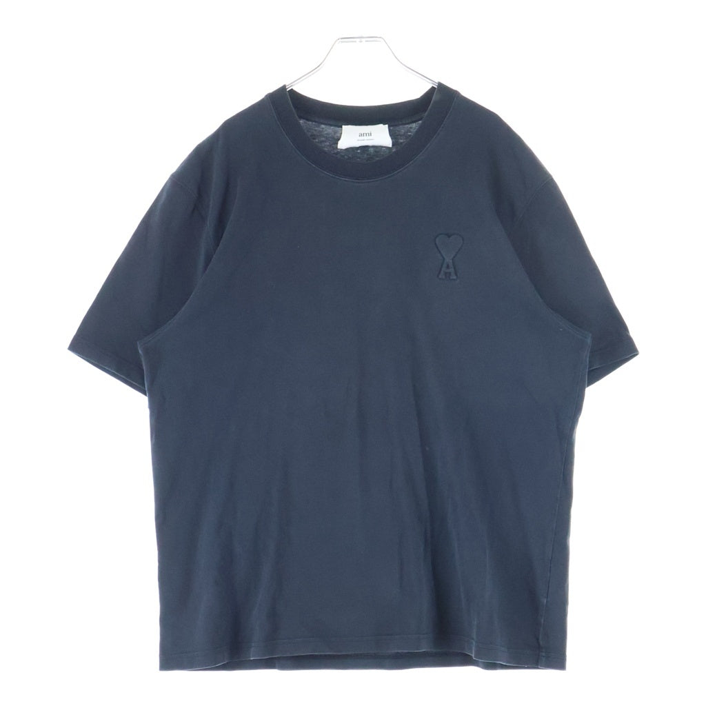 ami paris(アミパリス) ロゴ Tシャツ 半袖 カットソー コットン ネイビー