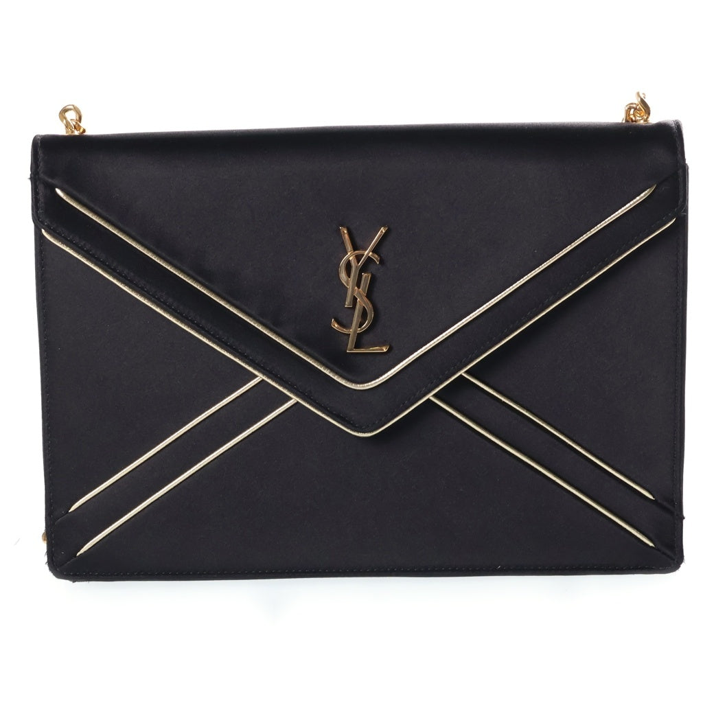 SAINT LAURENT PARIS(サンローランパリ) カサンドラ チェーンショルダーバッグ ブラック ゴールド金具