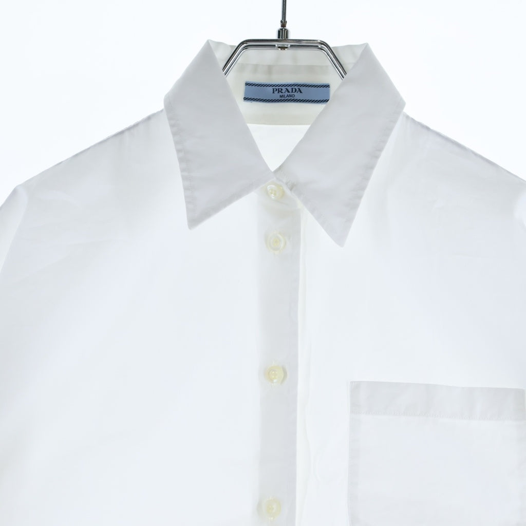 PRADA(プラダ) ポプリン ロングスリーブ シャツ ホワイト コットン P418GR S000 1XV2 レディース