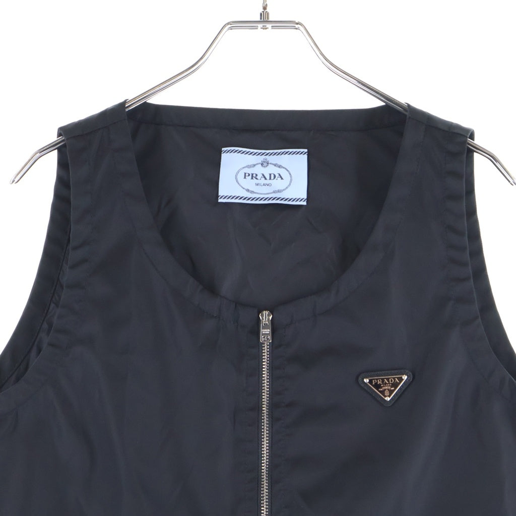 PRADA(プラダ) リナイロン トライアングルロゴ ノースリーブ ワンピース ブラック 230739 S000 1WQ8 レディース