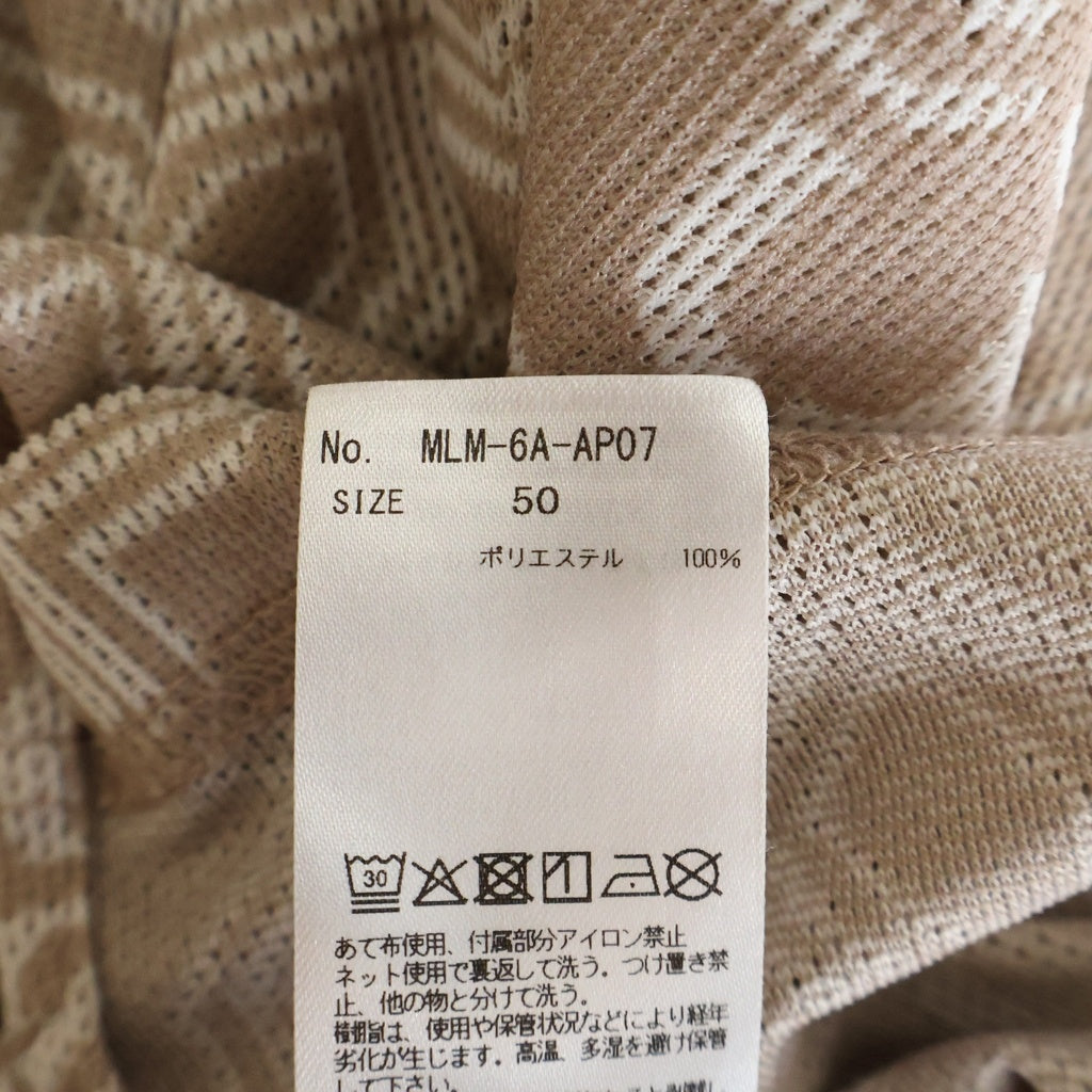 MARK&LONA(マークアンドロナ) ドミナント メッシュ ポロシャツ Tシャツ 半袖 ポリエステル ピンクベージュ