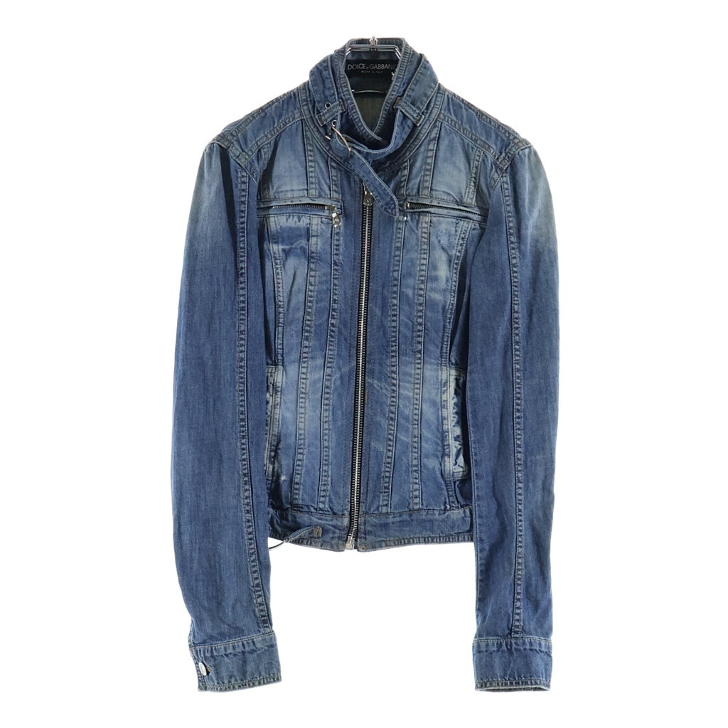 DOLCE & GABBANA(ドルチェアンドガッバーナ) ライダース ウォッシュ デニムジャケット F9056D レディース