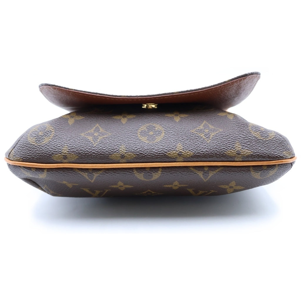 LOUIS VUITTON(ルイヴィトン) モノグラム ミュゼットサルサ ショルダーバッグ ブラウン レザー×PVC M51258 ゴールド金具