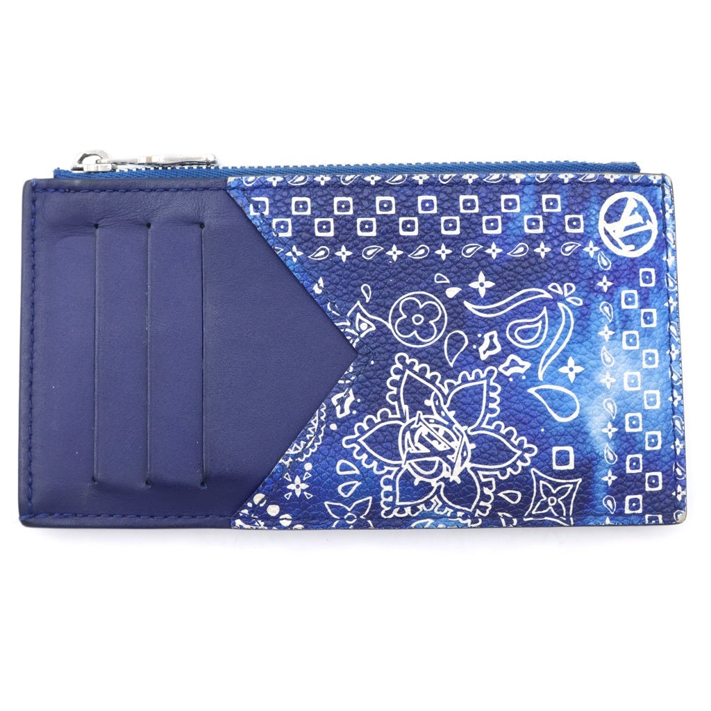 LOUIS VUITTON(ルイヴィトン) モノグラムバンダナ カードケース ホルダー ブルー M81432 ICタイプ レディース