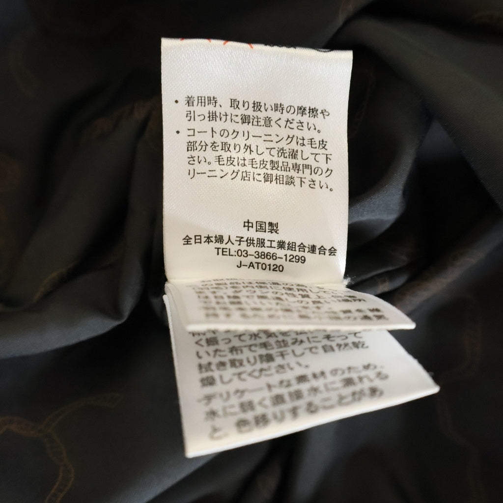 BALMAIN(バルマン) ブルーフォックス ダウン コート ファー フーテッド グレー