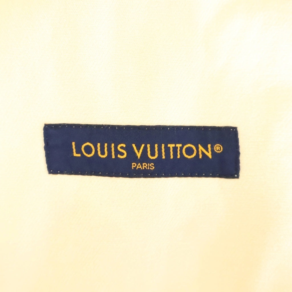 LOUIS VUITTON(ルイヴィトン) 23SS Work Shirt エンボスLVロゴ ワーク 半袖デニムジャケット アイボリー RM231Q TZ0 H0S46W