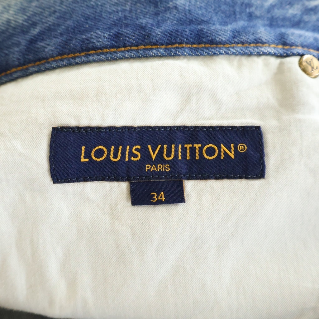LOUIS VUITTON(ルイヴィトン) 24SS ウォッシュ加工 ストレート デニムパンツ インディゴ RM231Q LVP HJD70W
