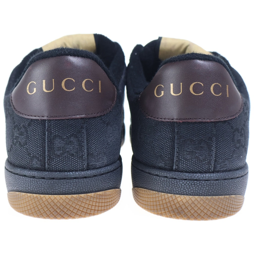 GUCCI(グッチ) GGキャンバス シェリーライン スクリーナー スニーカー ブラック/グレー 857889