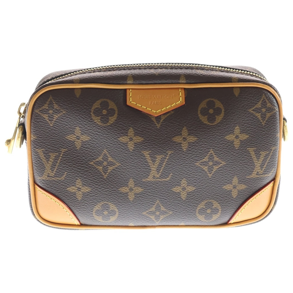 LOUIS VUITTON(ルイヴィトン) モノグラム トロカデロ・ウェアラブル ウォレット ショルダーバッグ ブラウン レザー×PVC M14058 ゴールド金具 レディース
