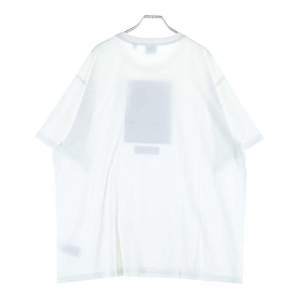 BURBERRY(バーバリー) ラベルアップリケ ロゴ 半袖カットソー Tシャツ ホワイト